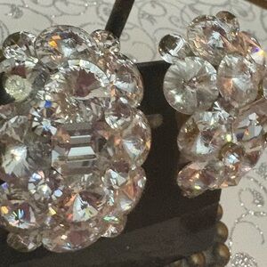 Vintage Loaded Crystal Glitz Cluster Layered Beauty New Handmade